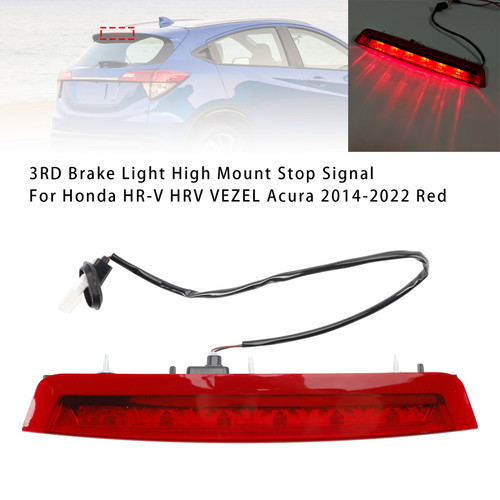 2014-2022 Honda HR-V Vezel 3RD Brake Light High Mount Stop Signal 34270-T7A-H01 Red Generic