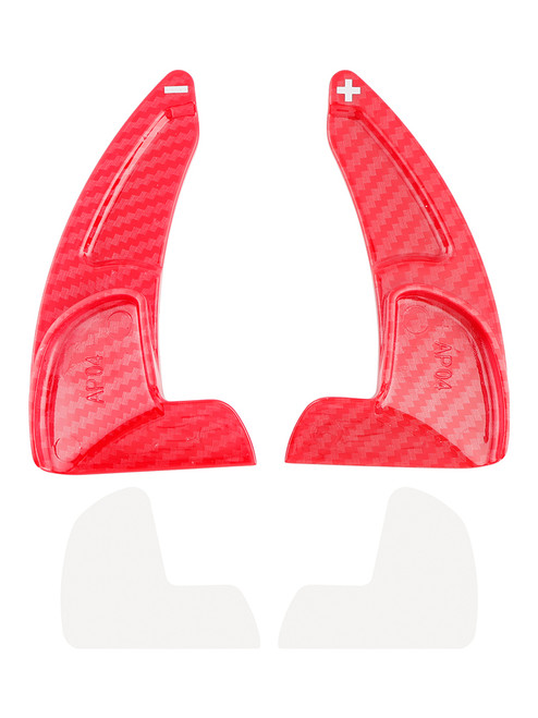 2014-2024 Dodge Challenger Charger Hellcat Durango Citadel Steering Wheel Paddle Shifter Extensions Carbon Fiber Red Look Generic