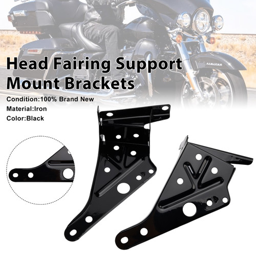 2014-2023 Harley Touring street Glide Head Fairing Support Mount Brackets 57000169 57000170 Generic 2014-2023 Harley Touring street Glide Head Fairing Support Mount Brackets 57000169 57000170 Generic