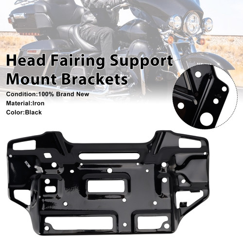 2014-2023 Harley Touring street Glide 1 PC Head Brackets 57000186 Black Generic 2014-2023 Harley Touring street Glide 1 PC Head Brackets 57000186 Black Generic