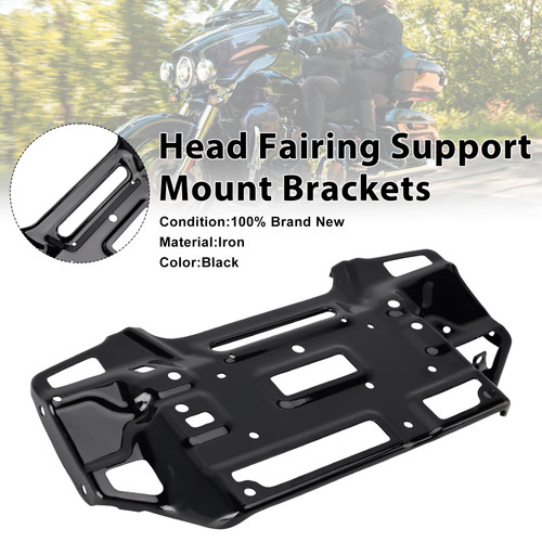 2014-2023 Harley Touring street Glide 1 PC Head Brackets 57000186 Black Generic 2014-2023 Harley Touring street Glide 1 PC Head Brackets 57000186 Black Generic