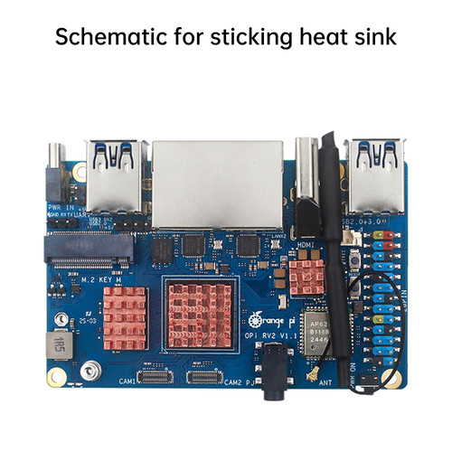 Orange Pi RV2 Radiator Orange Pi RV2 Development Board Pure Copper Heat Sink CPU Orange Pi RV2 Radiator Orange Pi RV2 Development Board Pure Copper Heat Sink CPU