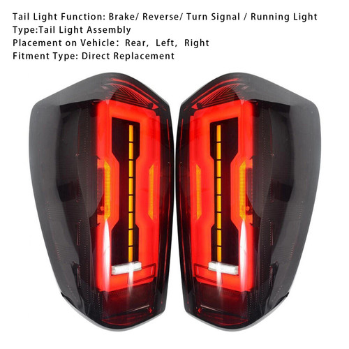 2020-2022 Mazda BT-50 BT50 Left+Right LED Tail Light Assembly Red Generic