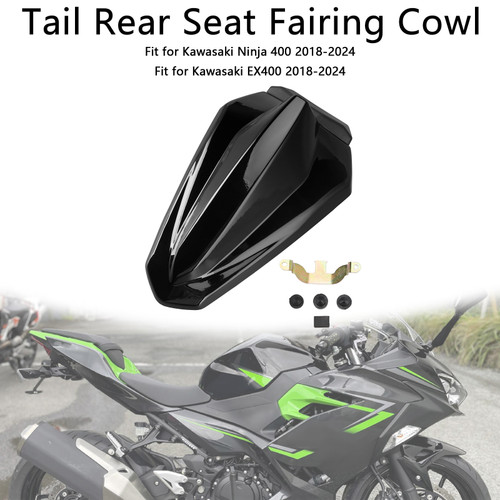 2018-2024 Kawasaki EX400 Racing Tail Rear Seat Fairing Cowl Black Generic