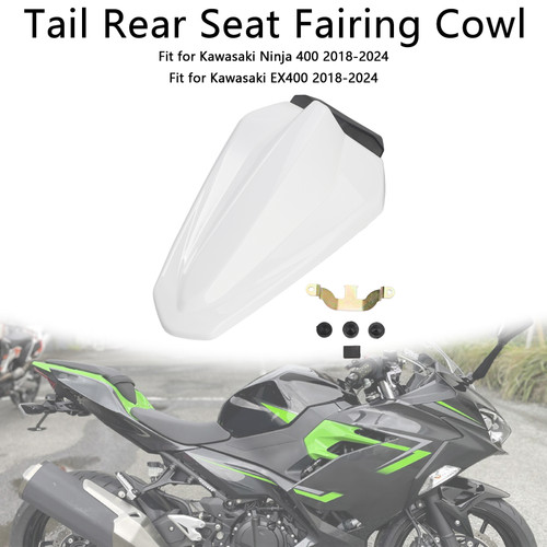 2018-2024 Kawasaki EX400 Racing Tail Rear Seat Fairing Cowl White Generic