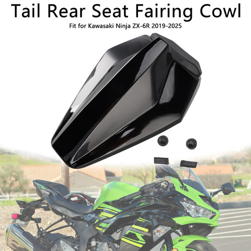 2019-2025 Kawasaki Ninja ZX-6R Tail Rear Seat Fairing Cowl Black Generic