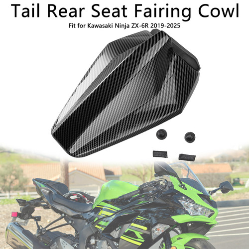 2019-2025 Kawasaki Ninja ZX-6R Tail Rear Seat Fairing Cowl Carbon Generic