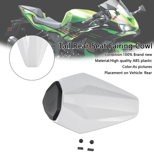 2019-2026 Kawasaki Ninja ZX-6R Tail Rear Seat Fairing Cowl White Generic