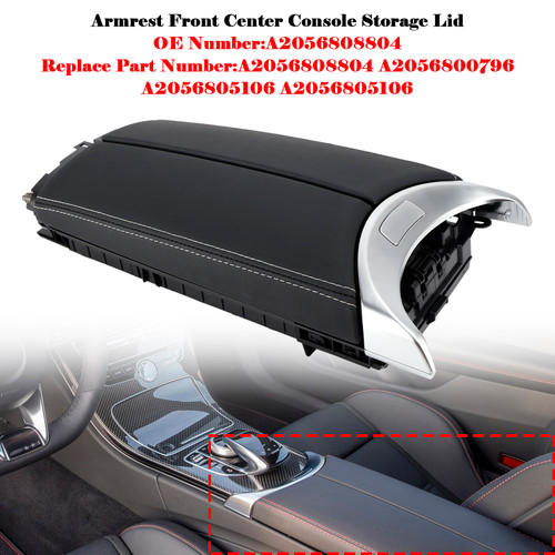 2017-2020 Mercedes-Benz GLC43 AMG Armrest Front Center Console Storage Lid A2056808804 Generic