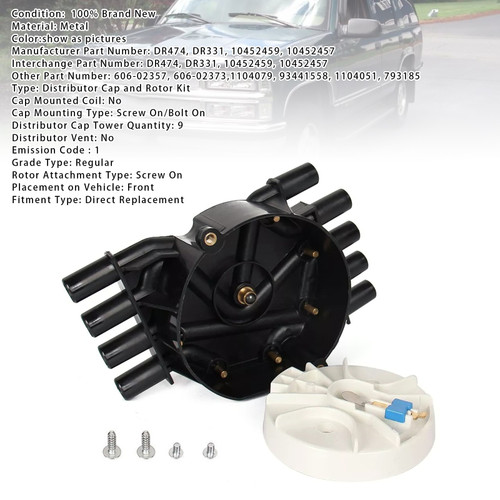 1999-2000 Cadillac Escalade Distributor Cap and Rotor Kit 10452459 Generic