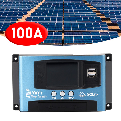 100A MPPT Solar Controller Multi-language Color Screen Serial Port MPPT Solar Controller Bluetooth Temperature Monitoring Charging 12V~60V