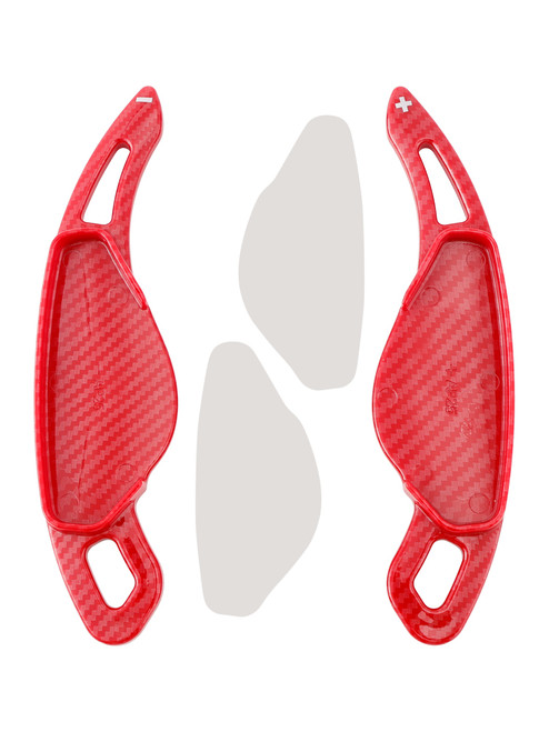 2010-2022 Range Rover Steering Wheel Paddle Shifter Extension Carbon Fiber Red Look Generic 2010-2022 Range Rover Steering Wheel Paddle Shifter Extension Carbon Fiber Red Look Generic