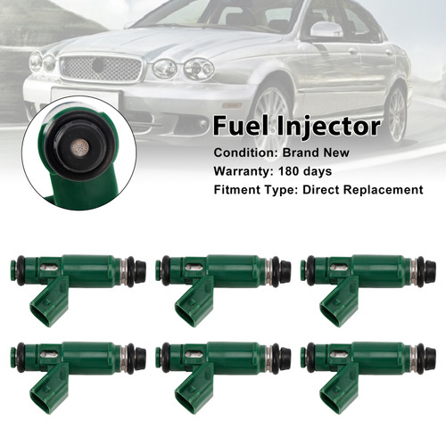 2002-2008 Jaguar X-Type 3.0L 6*Fuel Injector 195500-4011 Generic