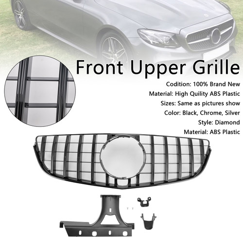 Mercedes Benz E-Class Front Upper Grille With Camera Hole Black Generic
