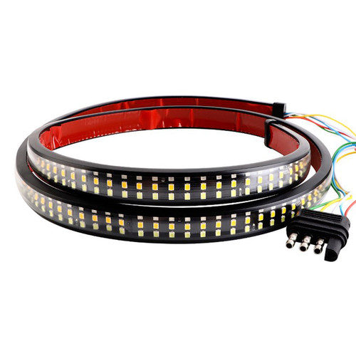 Car Truck LED TailLight Strip Turn Signal Lamp Flowing Dynamic Three row 1.5 meters