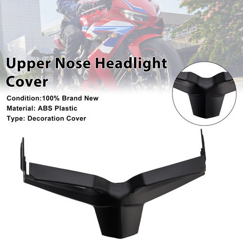 2024-2025 Honda CBR650R Upper Nose Headlight Cover Black Generic 2024-2025 Honda CBR650R Upper Nose Headlight Cover Black Generic