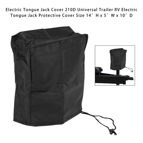 Electric Tongue Jack Cover 210D Universal Trailer RV Electric Tongue Jack Protective Cover Size 14¡åx 5¡åx 10¡å