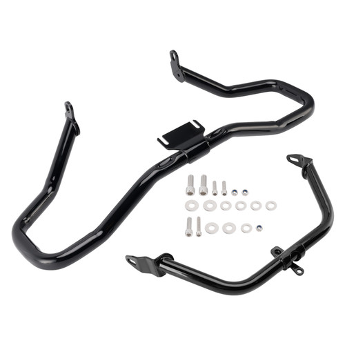 2014-2022 Touring Road Glide Engine Guard Crash Bar Frame Protector Bumper Steel Blackc Generic