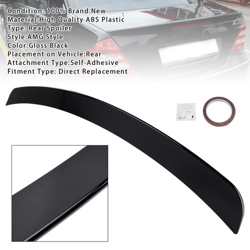 2001-2007 Mercedes Benz C-Class W203 4Dr Sedan Rear Spoiler Gloss Black Generic