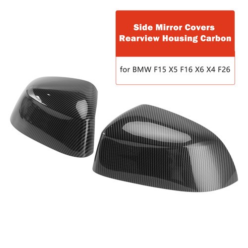 2014-2018 BMW F15 X5 & F16 X6 1 Pair Side Mirror Covers Rearview Housing Carbon Fiber Generic