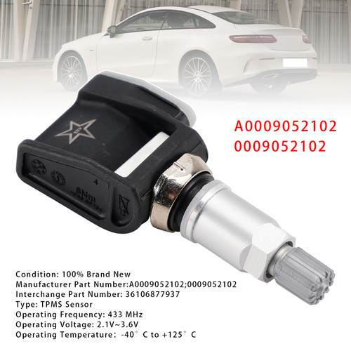 2017-2020 Mercedes-Benz E43 E53 E63 1X TPMS Tire Pressure Sensor A0009052102 Generic 2017-2020 Mercedes-Benz E43 E53 E63 1X TPMS Tire Pressure Sensor A0009052102 Generic