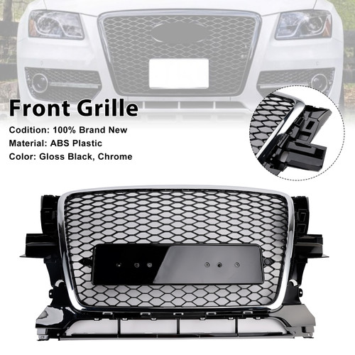 2009-2012 Audi Q5 SQ5 Front Bumper Grill Grille 8R0853651B Chrome/Black Generic