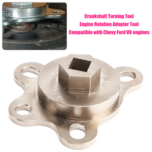 Chevy Ford V8 engines Crankshaft Turning Tool Engine Rotation Adapter Tool Generic Chevy Ford V8 engines Crankshaft Turning Tool Engine Rotation Adapter Tool Generic