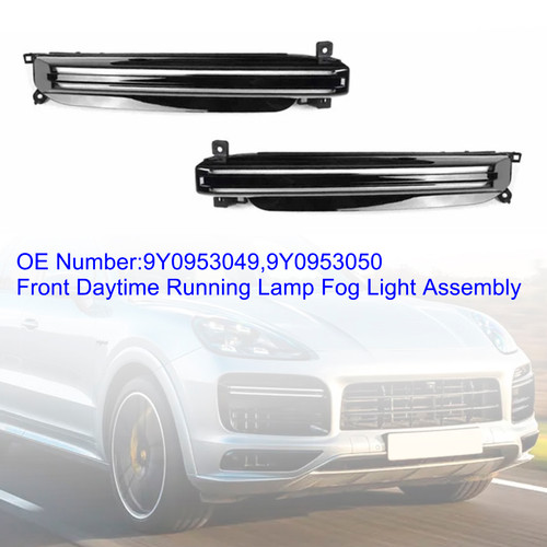2018-2022 Porsche Cayenne Turbo Front Left+Right LED DRL Fog Light Assembly 9Y0953049 Generic