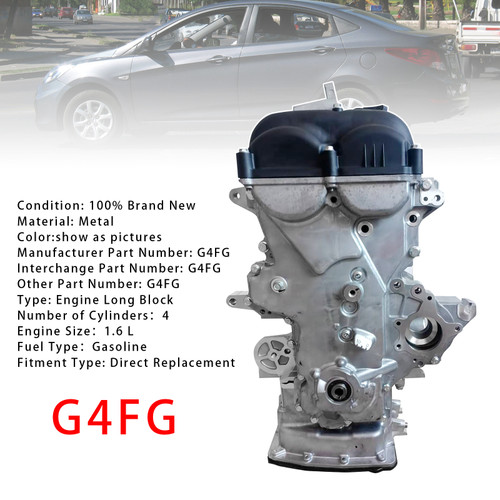 2012-2017 Hyundai Accent GL GLS L LE SE G4FG Engine Assembly 1.6L Generic