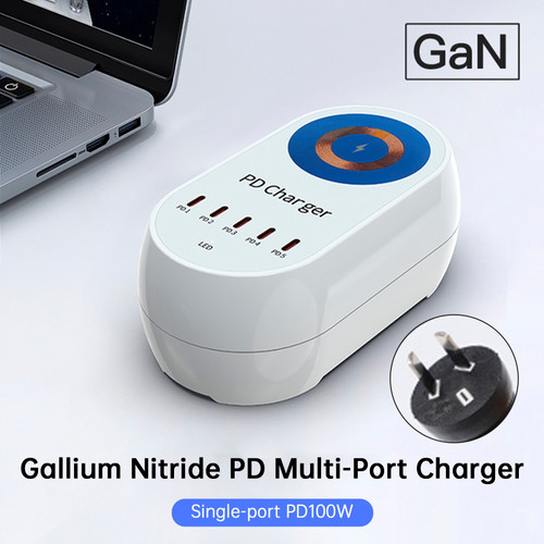 140W PD Multi-Port Charger Magnetic Wireless Fast Charging PD100W Laptop Mobile Phone Charger AU Plug