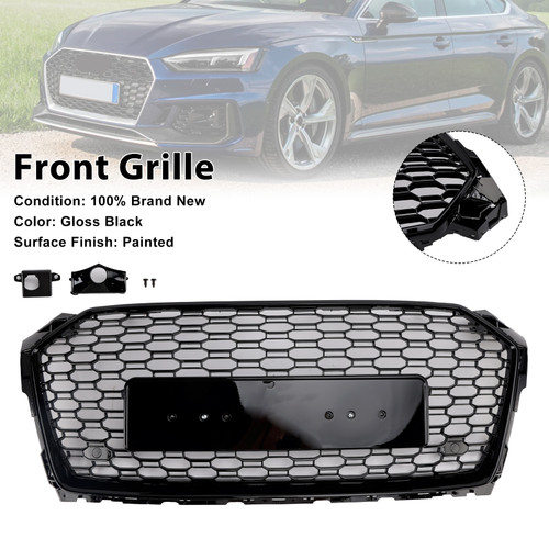 2017-2019 Audi A5/ A5 Quattro/ A5 Sportback/ S5 RS5 Style Sport Front Honeycomb Grille Gloss Black Generic