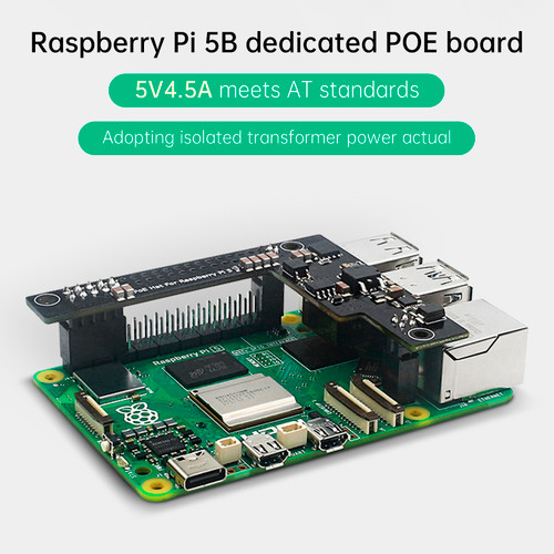 Raspberry Pi5 Dedicated POE Expansion Board 5V 4.5A Isolated Module Heat Sink Raspberry Pi5 Dedicated POE Expansion Board 5V 4.5A Isolated Module Heat Sink