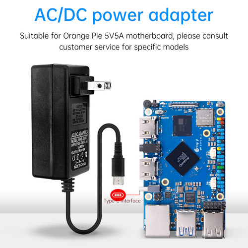 Orange Pi 5Pro Power Adapter Type-C 5V5A Power Supply OrangePi 5MAX/CM5 US Plug Orange Pi 5Pro Power Adapter Type-C 5V5A Power Supply OrangePi 5MAX/CM5 US Plug