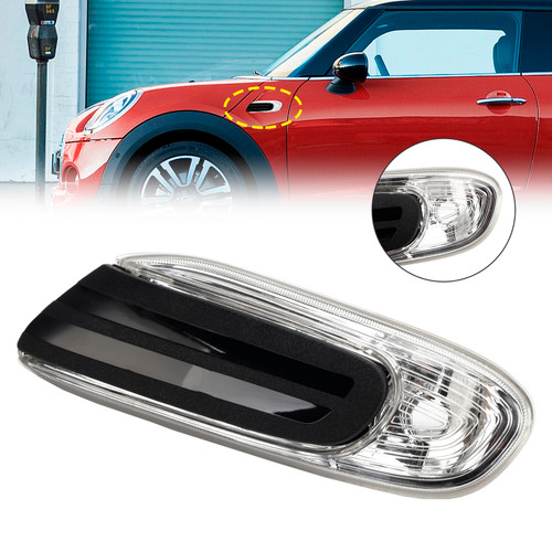 2014-2021 Mini Cooper Hatchback F55/G56 Direction Additional Turn Indicator Lamp White Left 63137298347 Generic