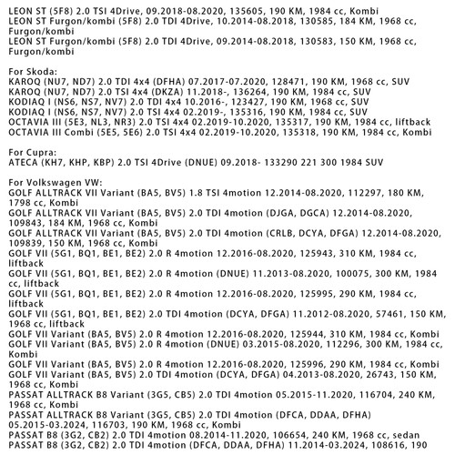 2018- Cupra ATECA 2.0 TSI 4Drive Rear Axle Gear Differential 0CQ525010T Generic