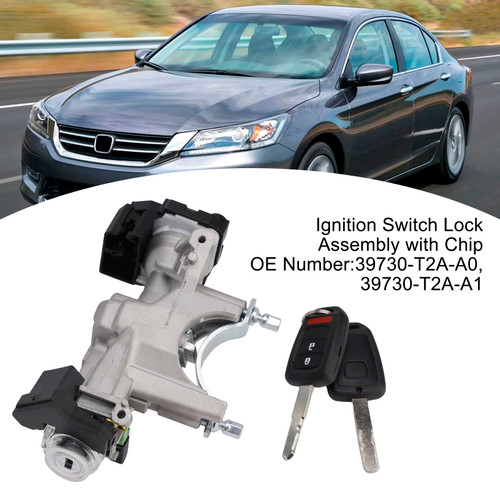 2013-2017 Honda Accord 2.0L 2.4L 3.5L Ignition Switch Lock Assembly with Chip 39730-T2A-A1 Generic