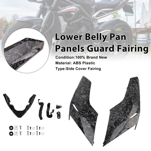 2020-2022 Triumph Street Triple 765 R/RS Lower Belly Pan Panels Guard Fairing Forge Generic 2020-2022 Triumph Street Triple 765 R/RS Lower Belly Pan Panels Guard Fairing Forge Generic