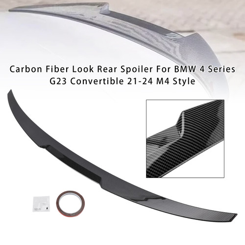 2020-2024 BMW 4 Series G23 Convertible/Cabrio Rear Spoiler Carbon Fiber Look Generic