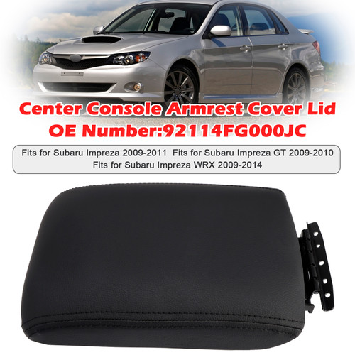 2009-2014 Subaru Impreza/GT/WRX Center Console Armrest Cover Lid 92114FG000JC Generic