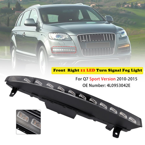 2010-2015 Audi Q7 Sport Version Front Left Bumper 11 LED Turn