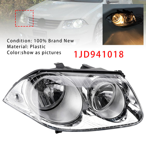 2006-2011 VW Bora GLI Right Headlight Lamp 1JD941018 Black Generic