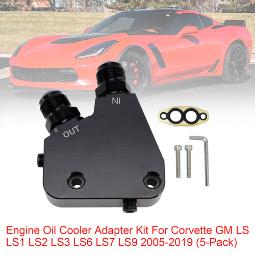 2005-2019 GM, LS1, LS2, LS3, LS6, LS7, LS9, LSX, Gen IV engines Engine Oil Cooler Adapter Kit Generic