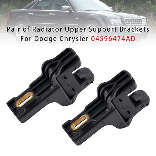 Pair of Radiator Upper Support Brackets For Dodge Chrysler 04596474AD