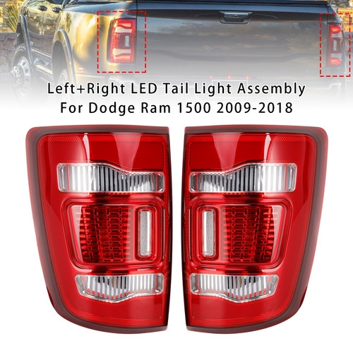 2009-2018 Dodge Ram 1500 Left+Right LED Tail Light Assembly Generic