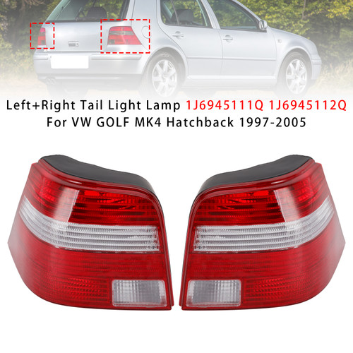 1997-2005 VW Golf Mk4 Hatchback Left+Right Tail Light Lamp J6945111Q 1J6945112Q Red Generic