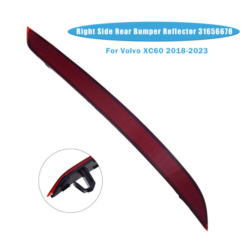 2018-2023 Volvo XC60 Right Side Rear Bumper Reflector 31656678 Generic