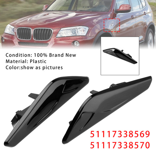 BMW X3 X4 F25 F26 Left+Right Front Fender Black Trim 51117338569 51117338570 Generic