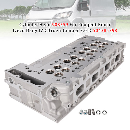 2009-2011 Cylinder Head 908559 For Peugeot Boxer Iveco Daily IV Citroen Jumper 3.0 D 504385398 Generic
