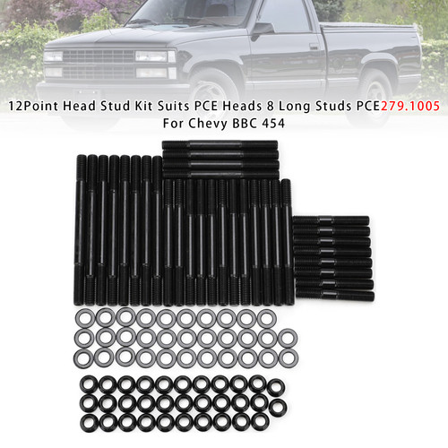 12Point Head Stud Kit Suits PCE Heads 8 Long Studs PCE279.1005 For Chevy BBC 454