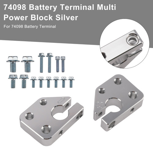 74098 Battery Terminal Multi Power Block Silver